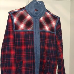 Quilted lightweight “shacket”